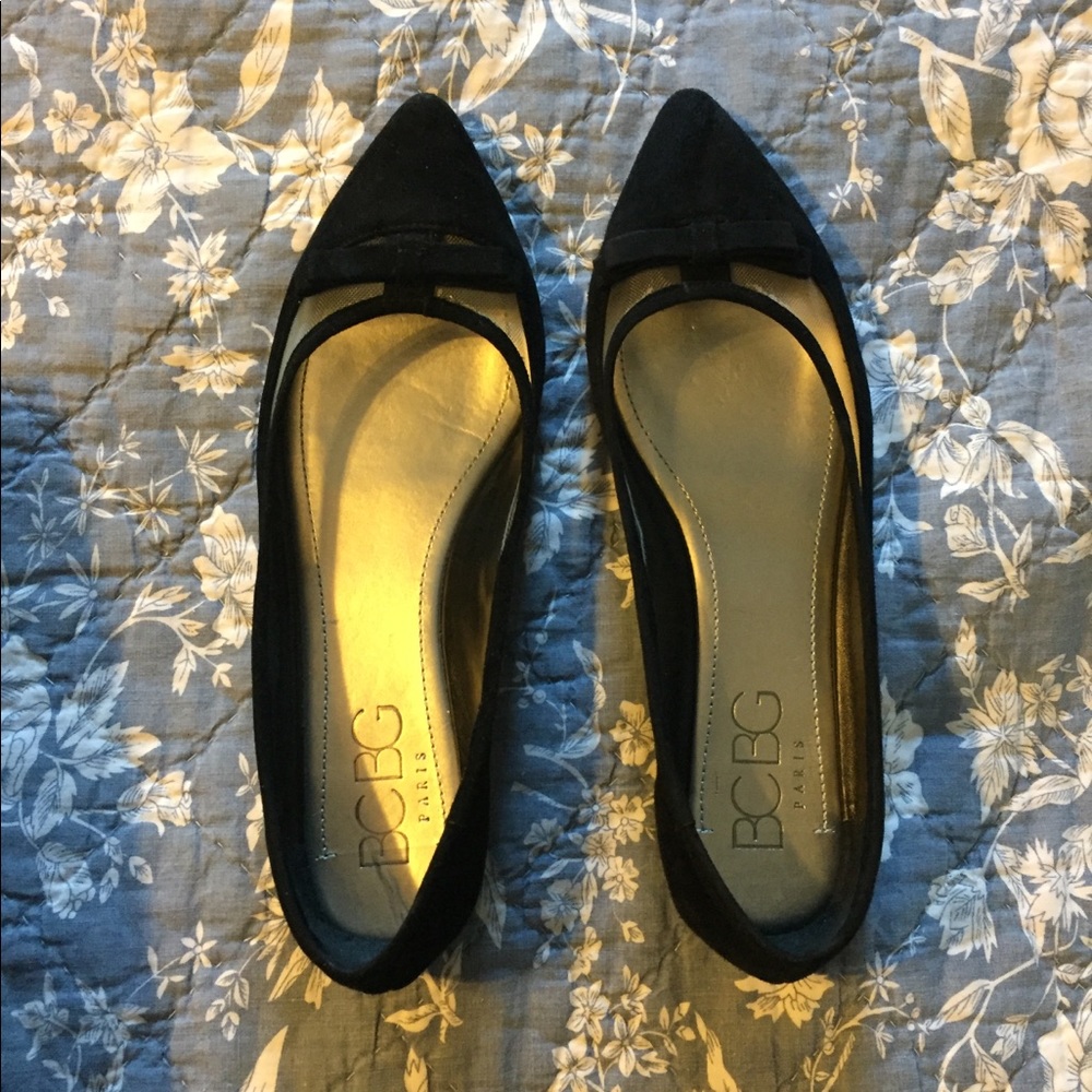Black velvet flats